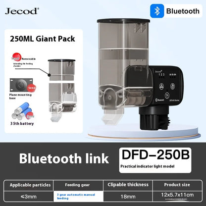 jebao jecod fish tank Bluetooth feeder 250ML 500ML intelligent timed ornamental fish turtle food aquarium - Tech genius & freaks