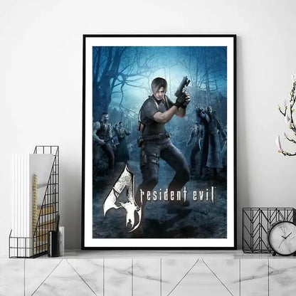 Game R-Resident Leon kennedy Evil POSTER Poster Prints Wall Pictures Living Room Home Decoration Small - Tech genius & freaks