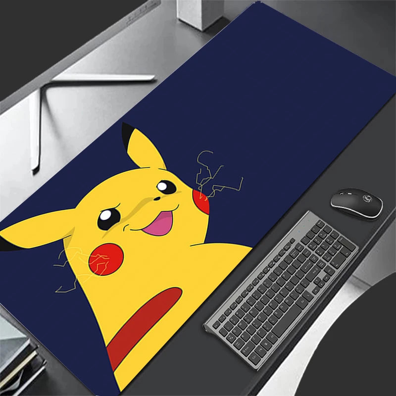 Mouse Pad Lockedge Large Gaming Accessories Computer Gamer Keyboard Pad Pokemon Pikachu Mouse Mat Desk XXL Mousepad For LOL - Tech genius & freaks