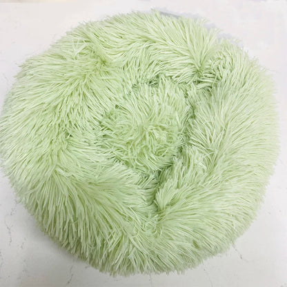 Cat Nest Round Soft Shaggy Mat for Kittens Chihuahua Indoor Dog Cat Bed Pet Supplies Removable Machine Washable Pillow Bed - Tech genius & freaks