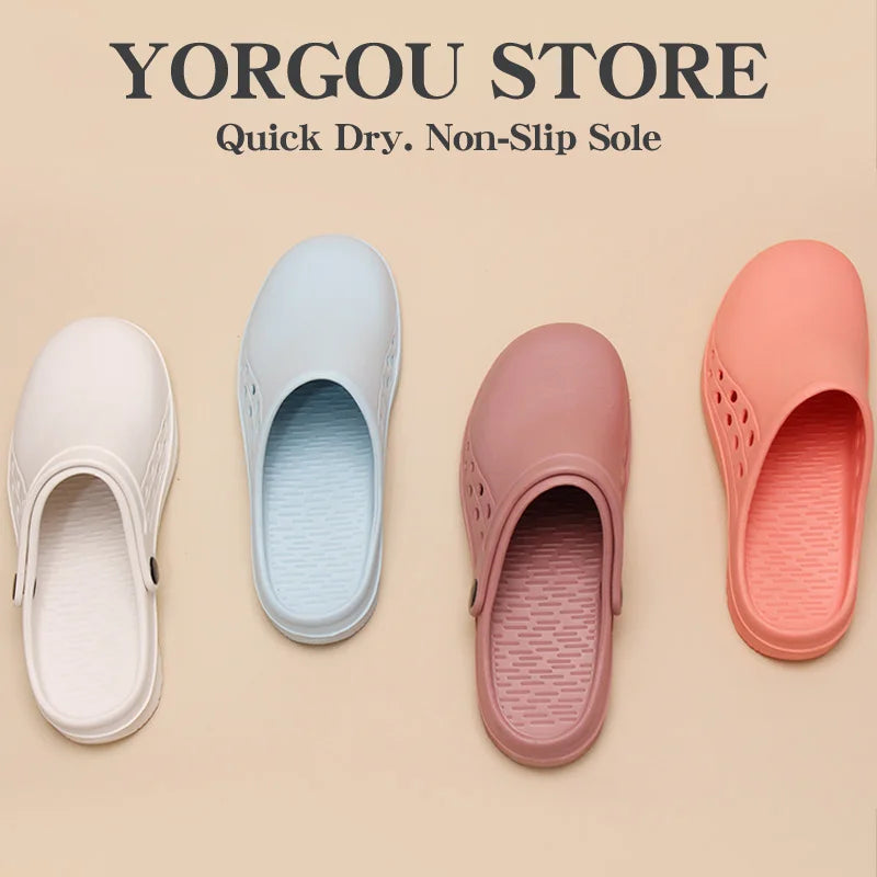 New Medicos Shoes Light Weight Scrub Clogs Non-slip Hospital Nurse Shoes Step-in Garden Water Yard Clogs Women Outdoor Slippers - Tech genius & freaks