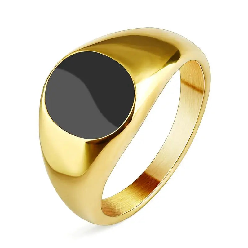 Fashion Male Punk Rock Stainless Steel Black Frosted Ring For Men Women Hip Hop Party Male Wedding Jewelry Gift - Tech genius & freaks