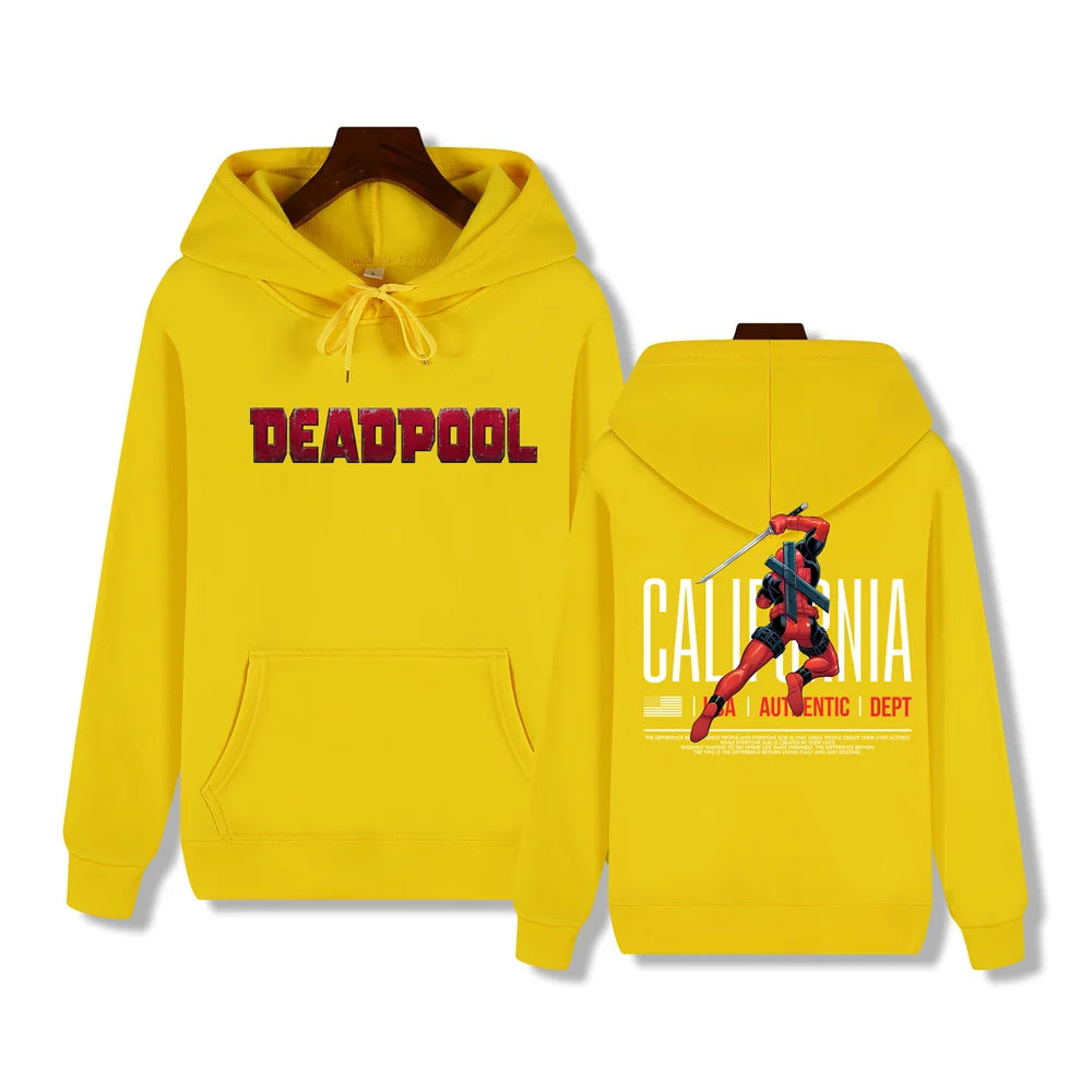 Marvel Deadpool creative print Autumn/Winter comfortable soft thickening men's high quality casual fashion street hoodie - Tech genius & freaks