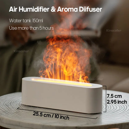 KINSCOTER RGB Flame Aroma Diffuser, Humidifier, LED Essential Oil Maker. - Tech genius & freaks