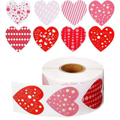 500Pcs/Roll Gift Bag Sticker Candy Bag Seal Sticker Valentines Day Decoration Birthday Party Gift Cute Stationery Sticker - Tech genius & freaks