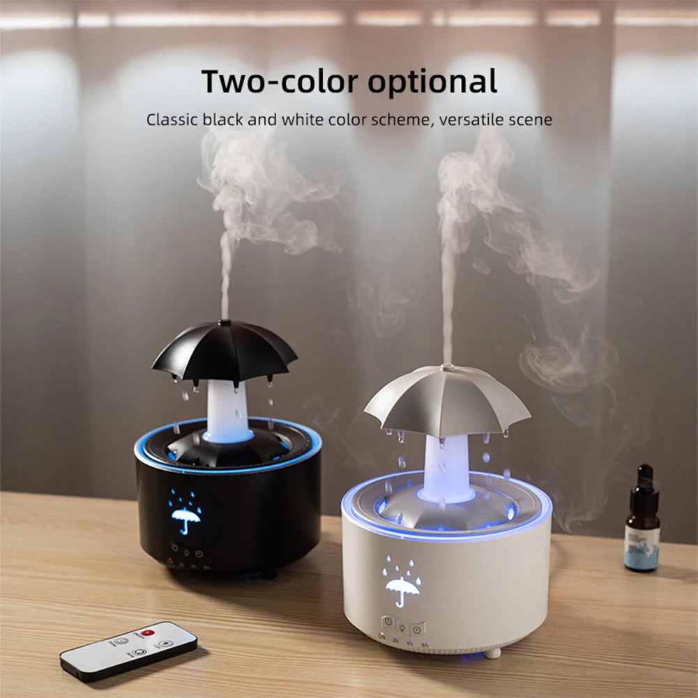 Remote Control Rotating Umbrella Humidifier, LED Light, Aroma Diffuser. - Tech genius & freaks