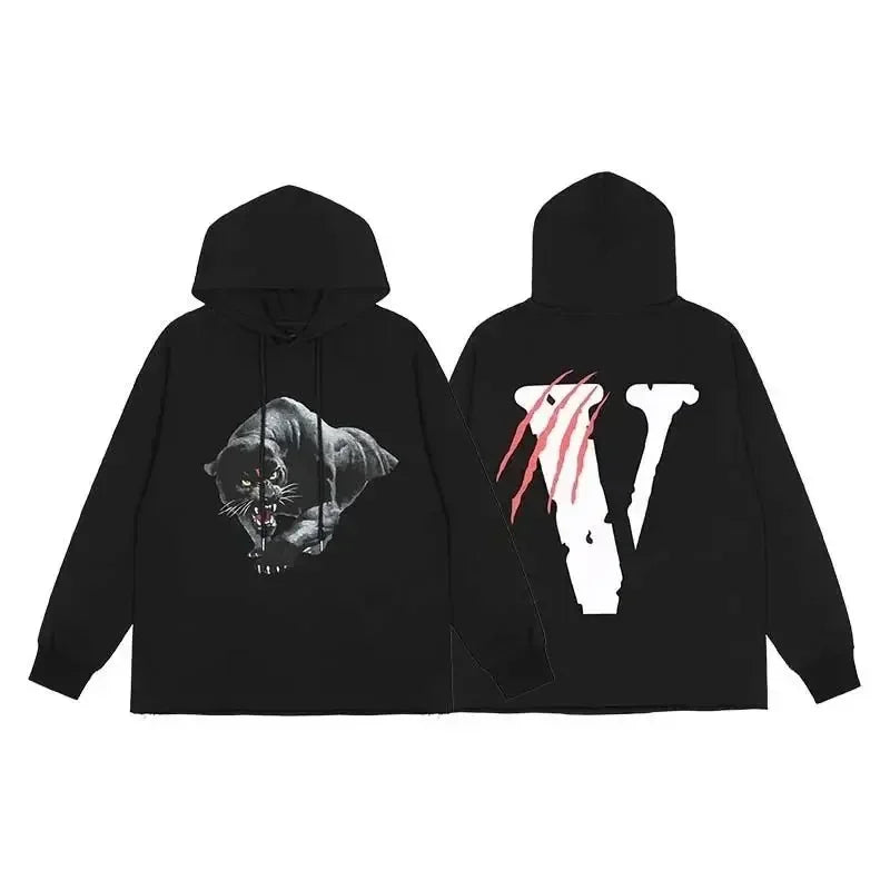 2024 Fashion SS Vlone Hiroshi Fujiwara Cotton Print Loose and Comfortable Couple Clothing Autumn and Winter Hoodie Trend Wear - Tech genius & freaks