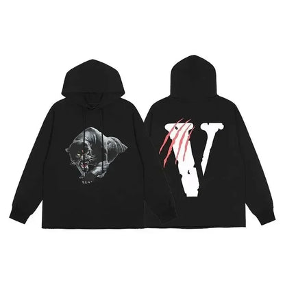 2024 Fashion SS Vlone Hiroshi Fujiwara Cotton Print Loose and Comfortable Couple Clothing Autumn and Winter Hoodie Trend Wear - Tech genius & freaks