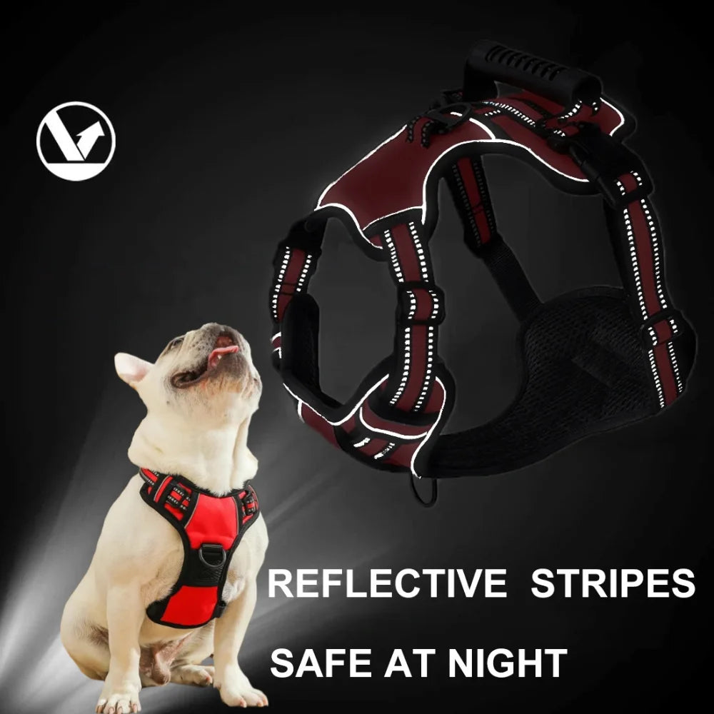 Pet Dog Harness Reflective Adjustable Breathable Vest Chest Strap for Small Medium Big Dogs Cats Collar Harness Dog Accessoires - Tech genius & freaks