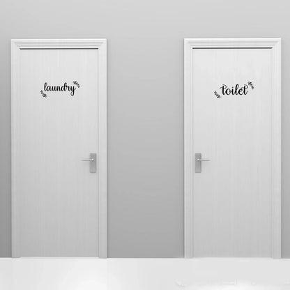 Self Adhesice Bathroom Toilet Decals Wall Stickers Room Decorations New Design Wall Art Bathroom WC Door Signs Sticker - Tech genius & freaks