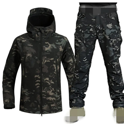 Tactical Jacket Winter Suit Waterproof Hiking Windproof Military Hunting Clothes Fishing Wear Fleece Softshell Tactical Suit - Tech genius & freaks