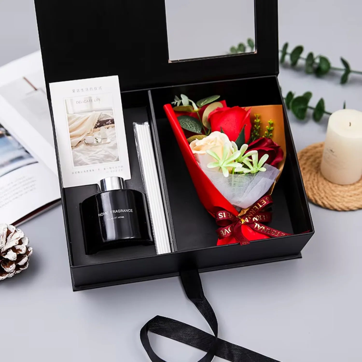 Mother's Day Gift 2024 Red Rose Jewelry San Valentin Rose Gift - Tech genius & freaks