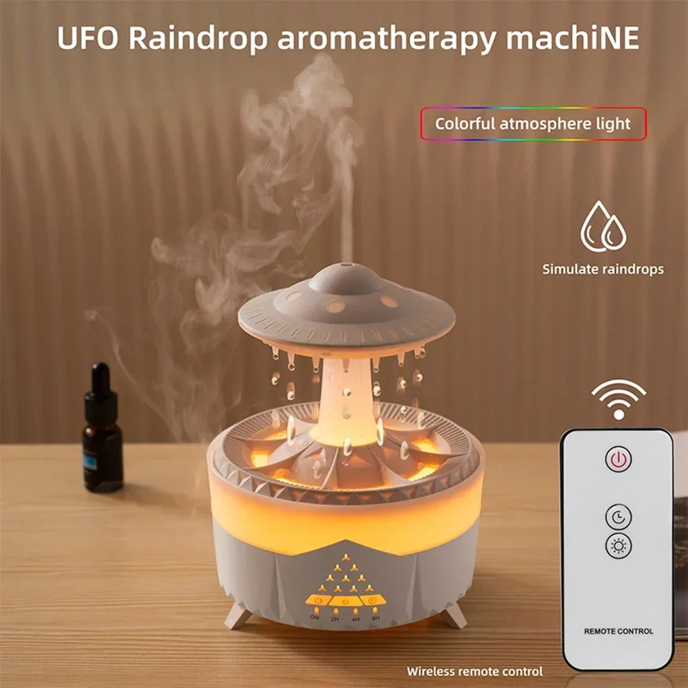 Remote Control Rotating Umbrella Humidifier, LED Light, Aroma Diffuser. - Tech genius & freaks