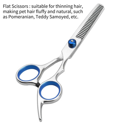 Safty Pet Grooming Scissors for Dogs Cats Round Head Professional Stainless Steel Dog Hair Scissors Pet Hair Barber Cutting Tool - Tech genius & freaks