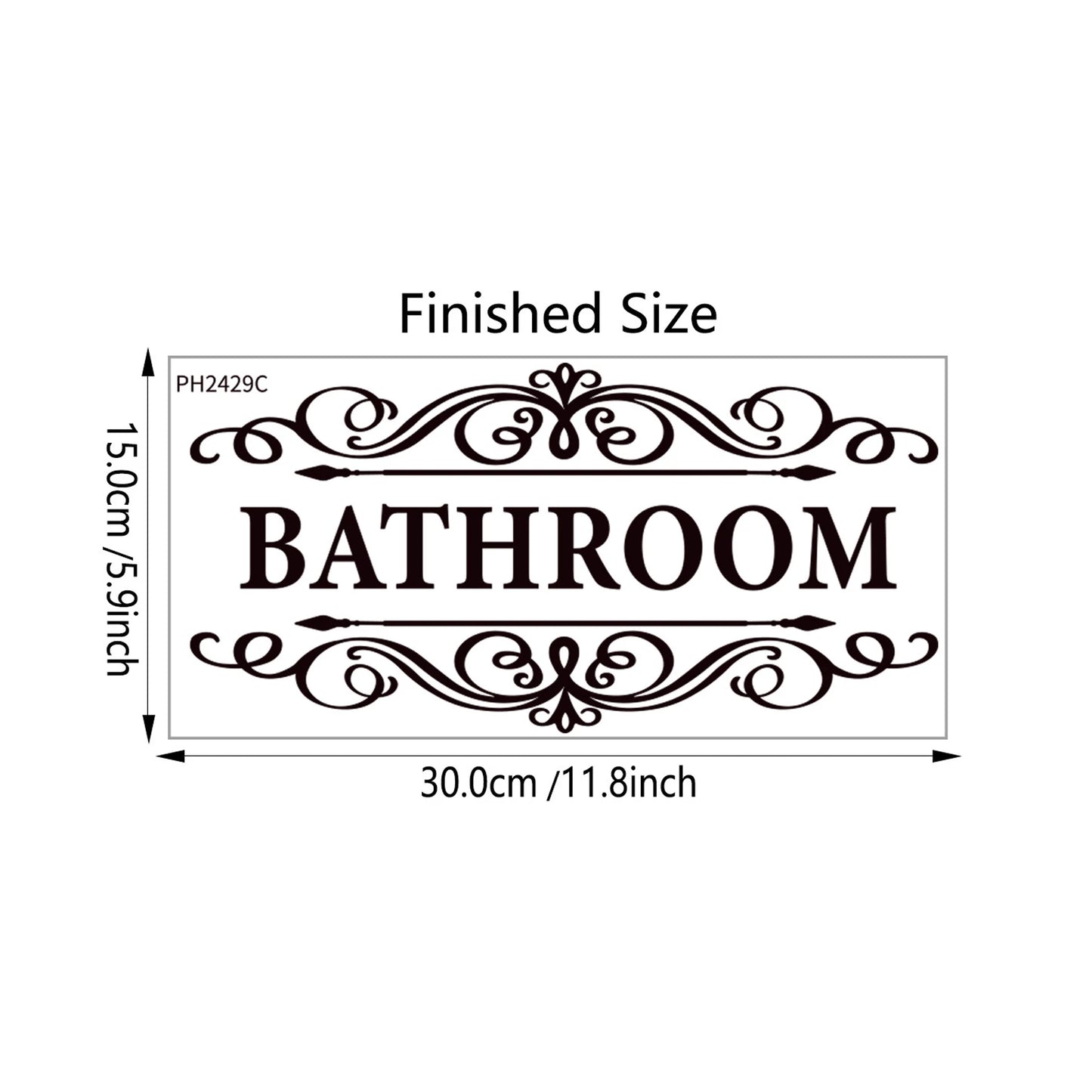 Self Adhesice Bathroom Toilet Decals Wall Stickers Room Decorations New Design Wall Art Bathroom WC Door Signs Sticker - Tech genius & freaks