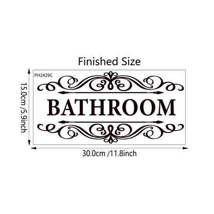 Self Adhesice Bathroom Toilet Decals Wall Stickers Room Decorations New Design Wall Art Bathroom WC Door Signs Sticker - Tech genius & freaks