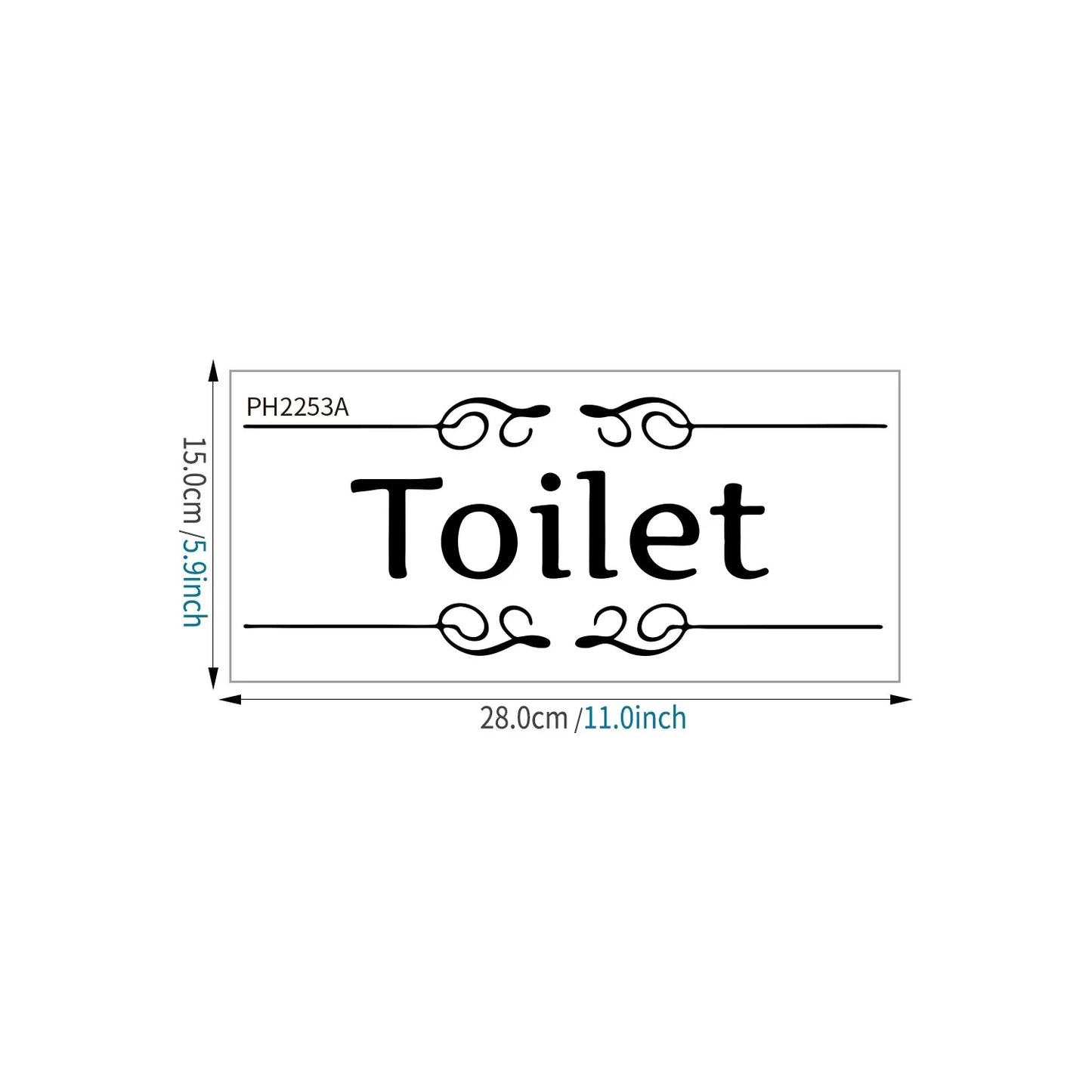 Self Adhesice Bathroom Toilet Decals Wall Stickers Room Decorations New Design Wall Art Bathroom WC Door Signs Sticker - Tech genius & freaks