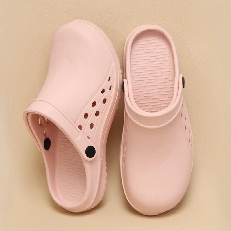 New Medicos Shoes Light Weight Scrub Clogs Non-slip Hospital Nurse Shoes Step-in Garden Water Yard Clogs Women Outdoor Slippers - Tech genius & freaks