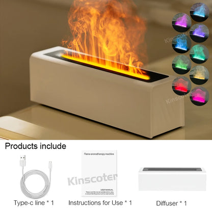 KINSCOTER RGB Flame Aroma Diffuser, Humidifier, LED Essential Oil Maker. - Tech genius & freaks