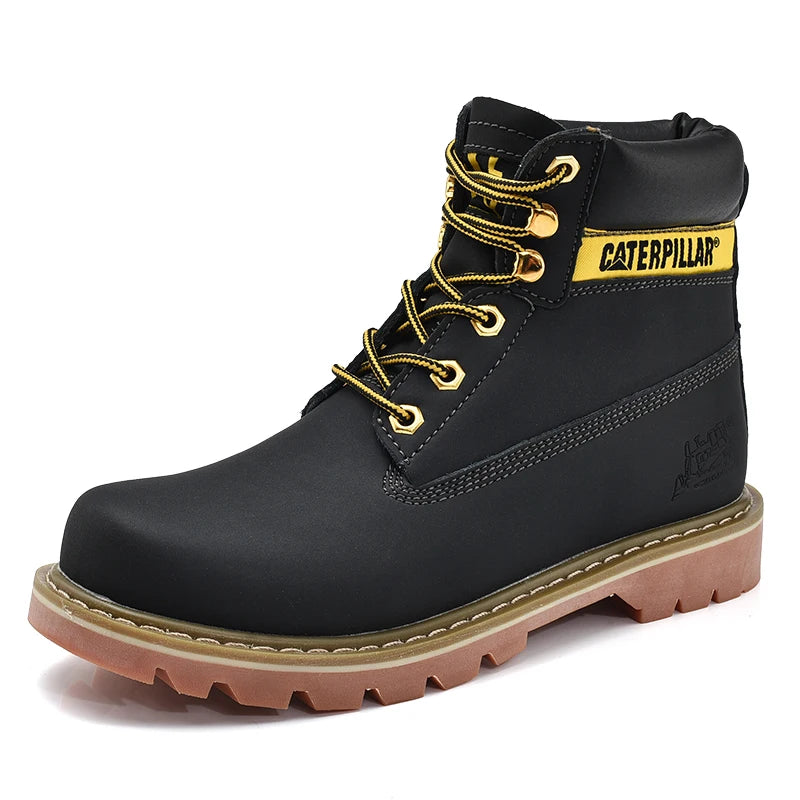 Genuine Leather Mens Women Winter Ankle Military Treking Snow Yellow Designer Tactical Boots Outdoor for Men Work Shoes Sneakers - Tech genius & freaks