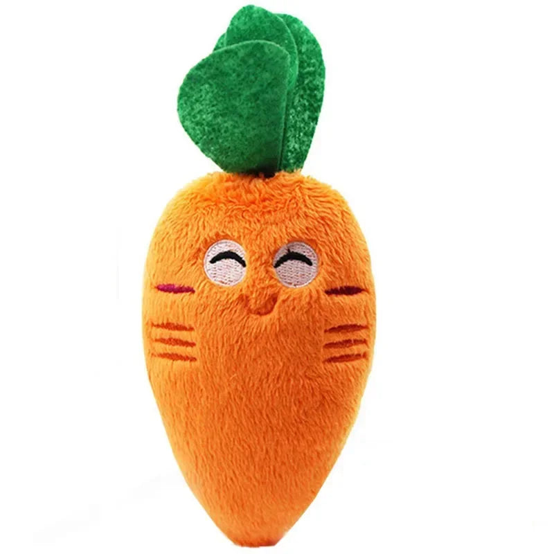 Puppy Dog Plush Squeaky Toy for Small Medium Dogs Cute Bone Carrot Toy for Aggressive Chewers Pet Cat Products Puppy Accessories - Tech genius & freaks