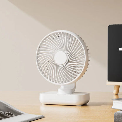 Portable Table Fan Type-c Rechargeable 4 Speeds Desk USB Cooling Fan Wireless Oscillating Wall Hanging Fan 90° Degrees Adjust - Tech genius & freaks