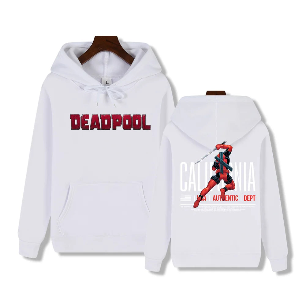 Marvel Deadpool creative print Autumn/Winter comfortable soft thickening men's high quality casual fashion street hoodie - Tech genius & freaks