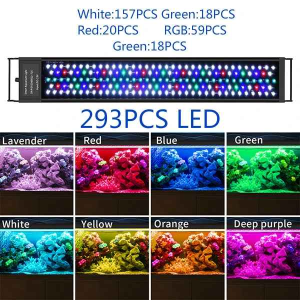 120cm LED Aquarium Light with Timer Full Spectrum Fish Tank Light Underwater Lamp Aquariums Decor Lighting Planted Lights - Tech genius & freaks