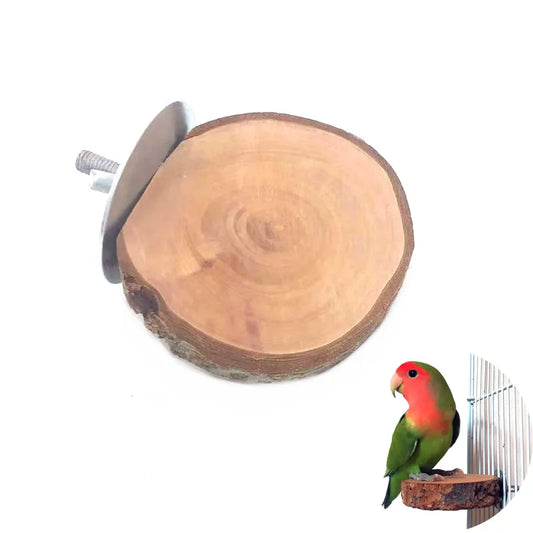 Natural Wood Pet Parrot Raw Wood Fork Tree Branch Stand Rack Squirrel Bird Hamster Branch Perches Chew Bite Toys Stick - Tech genius & freaks