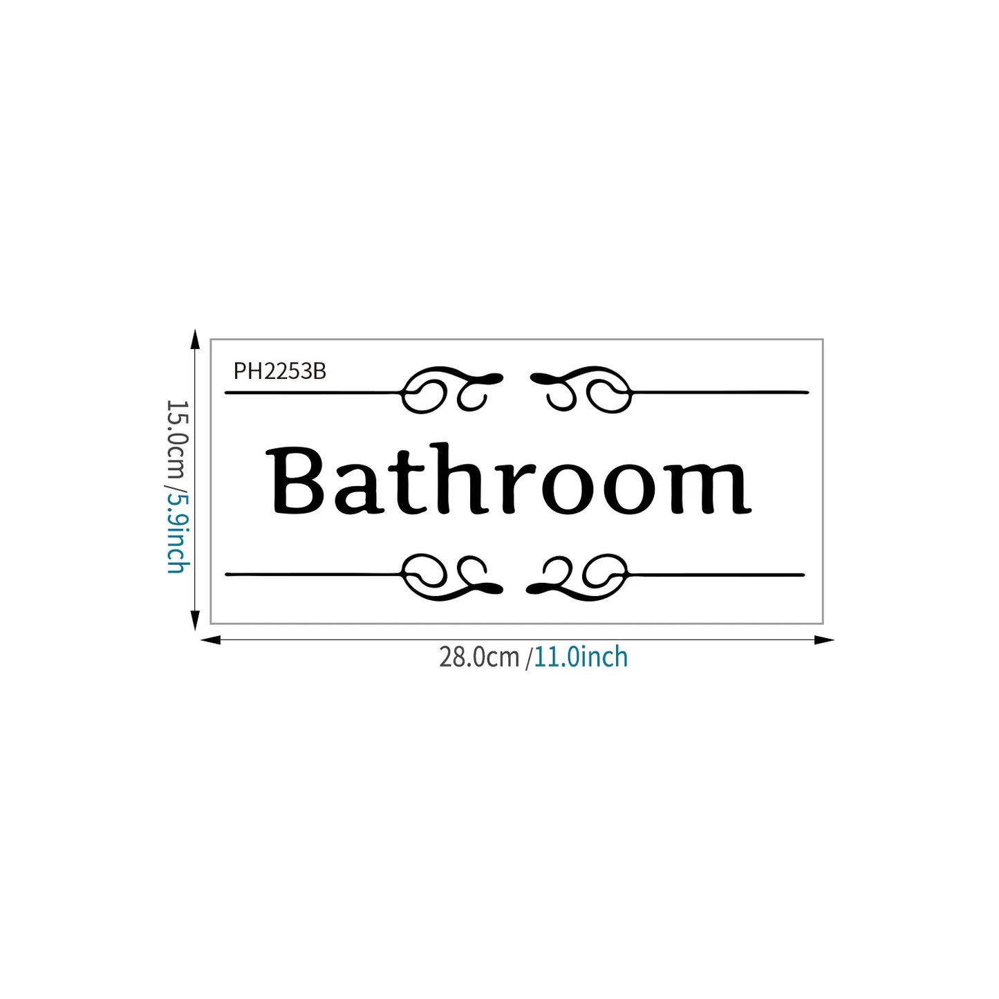 Self Adhesice Bathroom Toilet Decals Wall Stickers Room Decorations New Design Wall Art Bathroom WC Door Signs Sticker - Tech genius & freaks