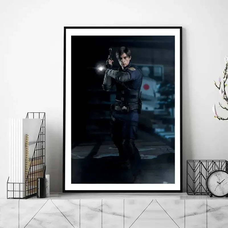 Game R-Resident Leon kennedy Evil POSTER Poster Prints Wall Pictures Living Room Home Decoration Small - Tech genius & freaks