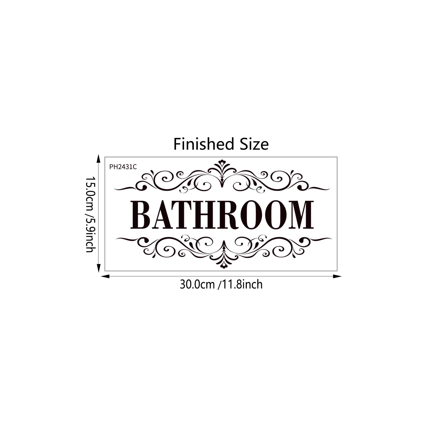 Self Adhesice Bathroom Toilet Decals Wall Stickers Room Decorations New Design Wall Art Bathroom WC Door Signs Sticker - Tech genius & freaks