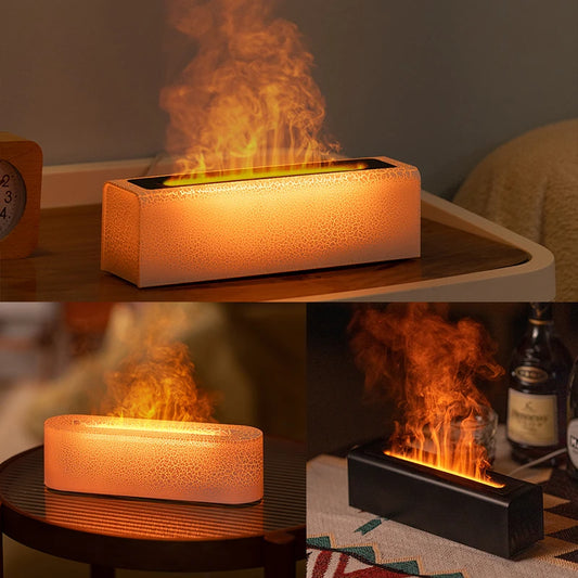 KINSCOTER RGB Flame Aroma Diffuser, Humidifier, LED Essential Oil Maker. - Tech genius & freaks