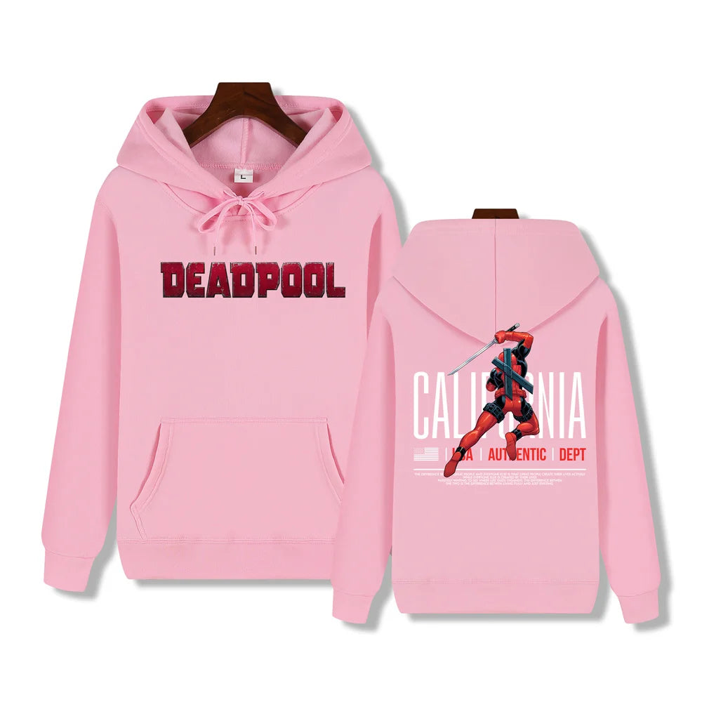 Marvel Deadpool creative print Autumn/Winter comfortable soft thickening men's high quality casual fashion street hoodie - Tech genius & freaks