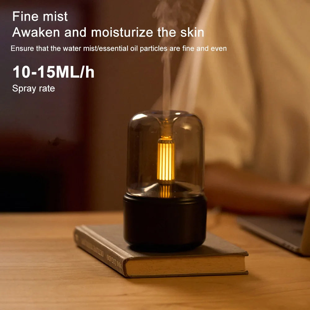 Portable Mini Aroma Diffuser USB Air Humidifier Essential Oil Diffuser Night Light Cold Mist Maker Sprayer for Home Office Gifts - Tech genius & freaks