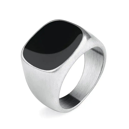 Fashion Male Punk Rock Stainless Steel Black Frosted Ring For Men Women Hip Hop Party Male Wedding Jewelry Gift - Tech genius & freaks