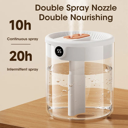 Niye Hotselling 2LDouble Nozzle Air Humidifier with LCD Humidity Display Large Capacity Aroma Essential Oil Diffuser for Bedroom - Tech genius & freaks