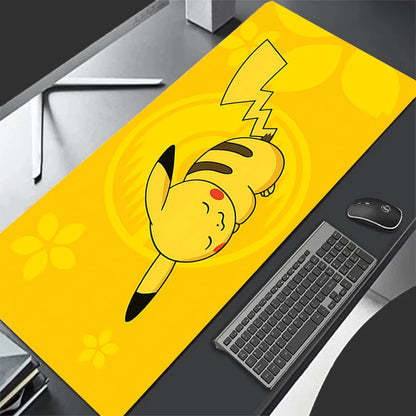 Mouse Pad Lockedge Large Gaming Accessories Computer Gamer Keyboard Pad Pokemon Pikachu Mouse Mat Desk XXL Mousepad For LOL - Tech genius & freaks