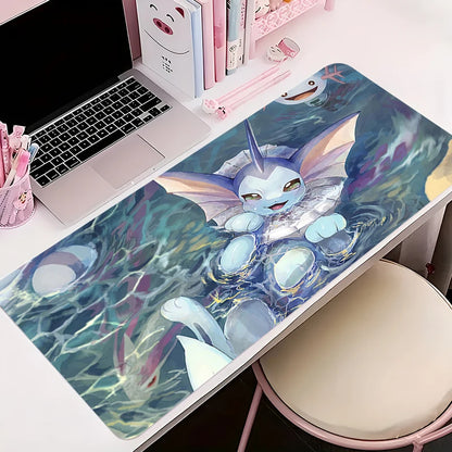 Rubber Mouse Pad Kawaii Non-Slip Desk MatP-pokemon Eevee Cute Large Gaming Mousepad Gamer Printing Mousepad Game Keyboard Pads - Tech genius & freaks