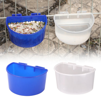 5Pcs Plastic Cup Pet Birds Feeder Bowl Parrot Food Water Bowl Hanging Trough Feeding Splash-proof Cup Pigeons Cage Feeder Tool - Tech genius & freaks