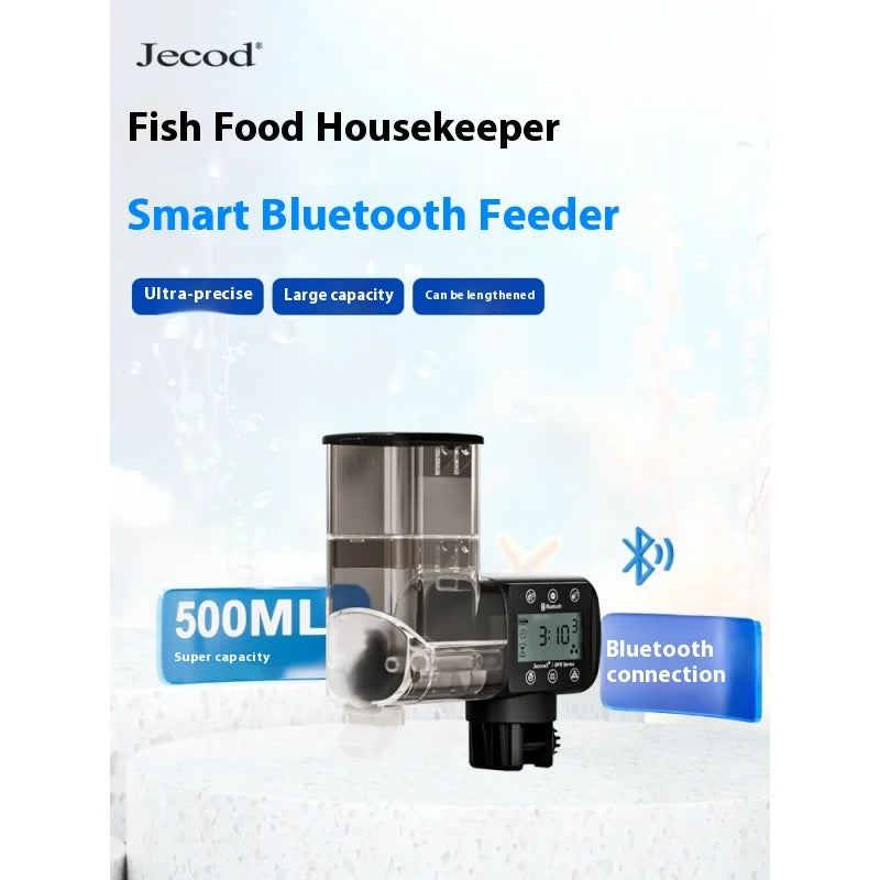 jebao jecod fish tank Bluetooth feeder 250ML 500ML intelligent timed ornamental fish turtle food aquarium - Tech genius & freaks