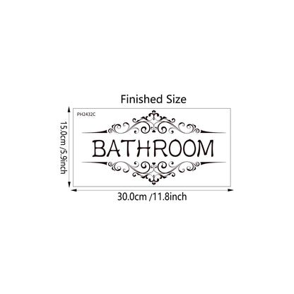 Self Adhesice Bathroom Toilet Decals Wall Stickers Room Decorations New Design Wall Art Bathroom WC Door Signs Sticker - Tech genius & freaks