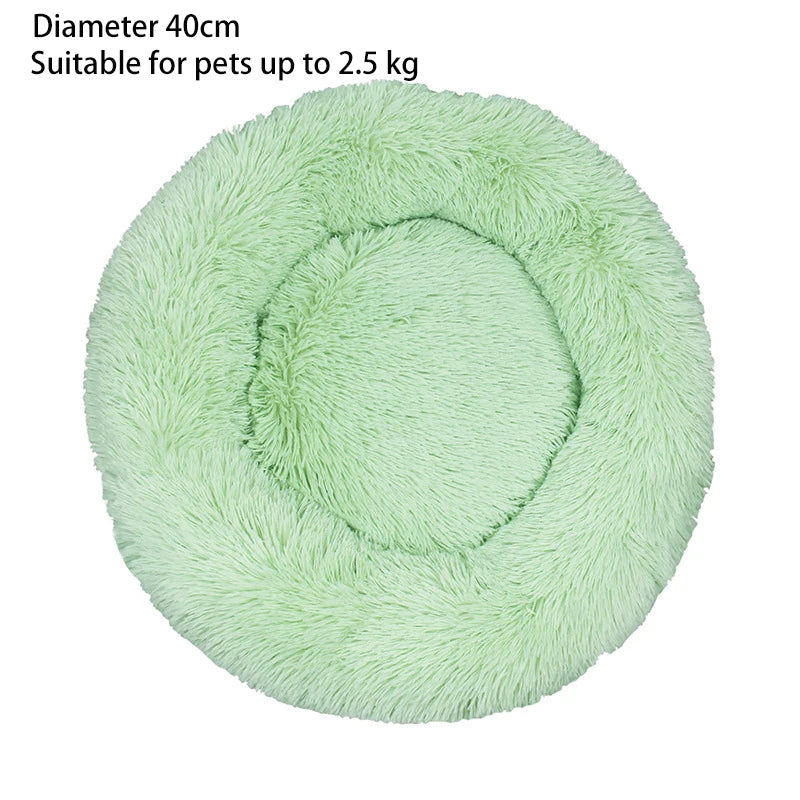 Cat Nest Round Soft Shaggy Mat for Kittens Chihuahua Indoor Dog Cat Bed Pet Supplies Removable Machine Washable Pillow Bed - Tech genius & freaks