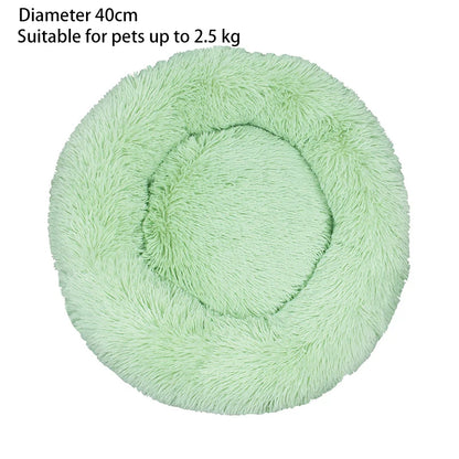 Cat Nest Round Soft Shaggy Mat for Kittens Chihuahua Indoor Dog Cat Bed Pet Supplies Removable Machine Washable Pillow Bed - Tech genius & freaks