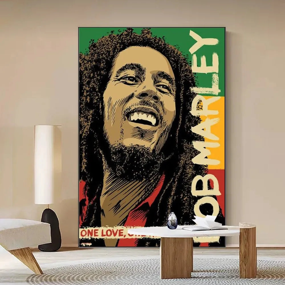 Bob Marley Poster Anime Posters Sticky Whitepaper Sticker DIY Room Bar Cafe Kawaii Room Decor - Tech genius & freaks