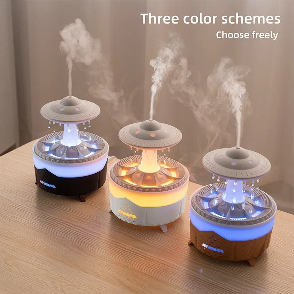 Remote Control Rotating Umbrella Humidifier, LED Light, Aroma Diffuser. - Tech genius & freaks