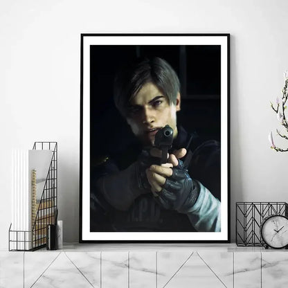 Game R-Resident Leon kennedy Evil POSTER Poster Prints Wall Pictures Living Room Home Decoration Small - Tech genius & freaks