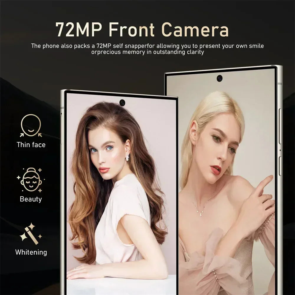 S24 Ultra Android Smartphone 7.3'' HD 5G Snapdragon 8 Gen 3 16GB+1TB Cellphones Mobile Phones Face Unlocked Cell Phone Tablet - Tech genius & freaks