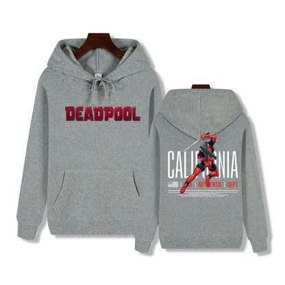 Marvel Deadpool creative print Autumn/Winter comfortable soft thickening men's high quality casual fashion street hoodie - Tech genius & freaks