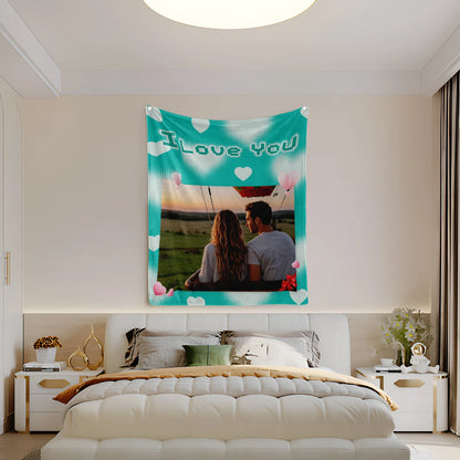 Personalized Photo Blanket Custom Gift for Your Wife Girlfriend Loved for Home Bedroom Outdoor Picnic Beach or Romantic Propose - Tech genius & freaks